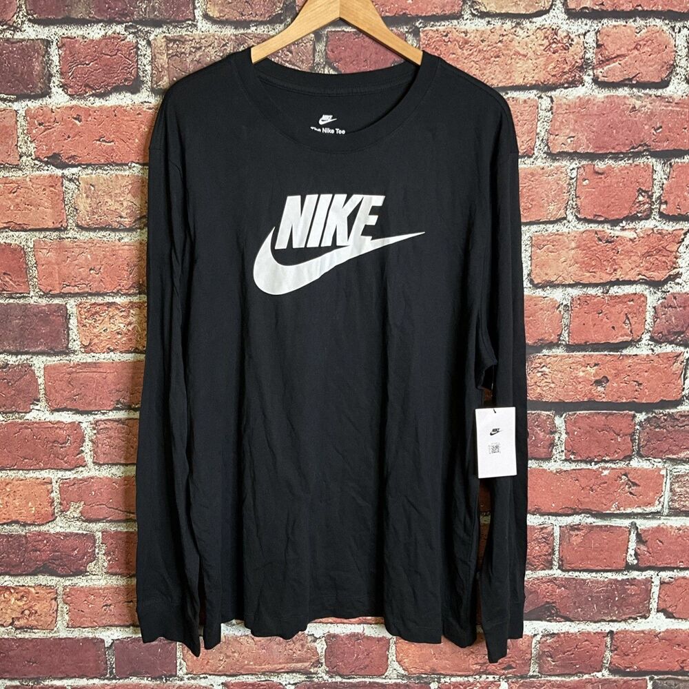 Nike Men's Premium Club Swoosh Logo Long Sleeve T Shirt NWT NEW 2XL